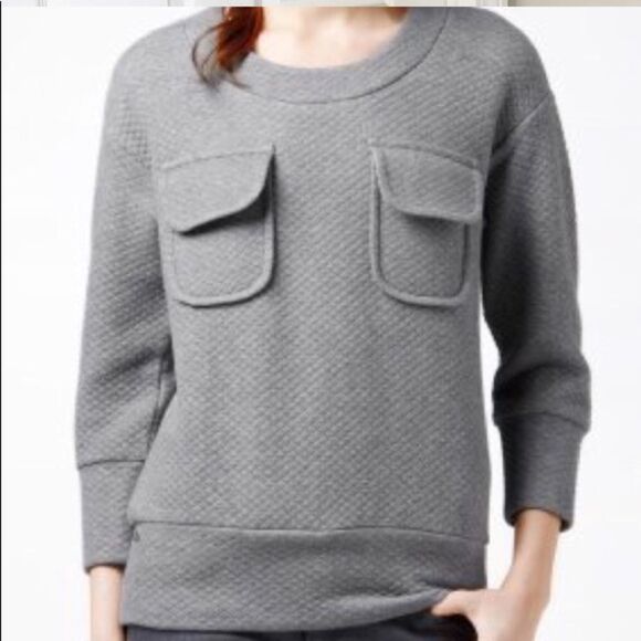 Lacoste Gray Quilted Pullover - Picture 1 of 6